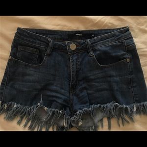 ripped jean shorts